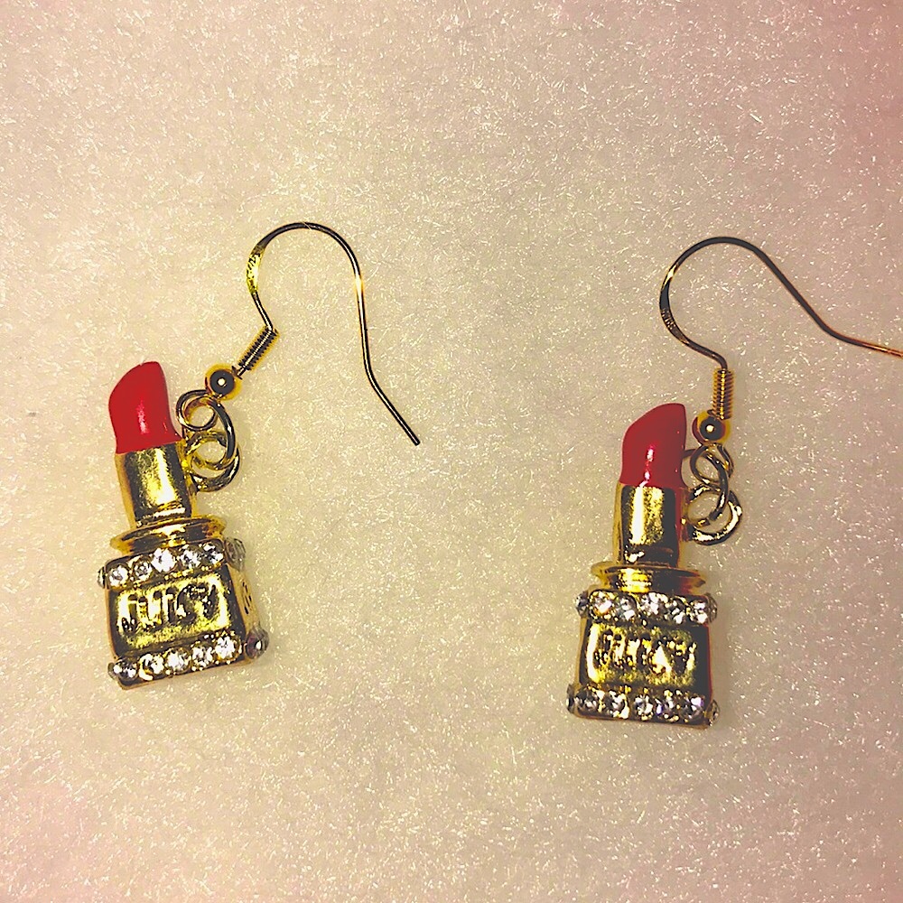 New Sexy Lipstick 💄 Earrings Marked 925